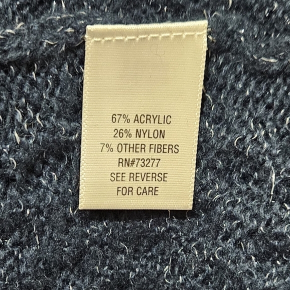 Apt.9 High Neck Sweater Dress with Lurex, Night Magic Color Size M - Picture 6 of 12